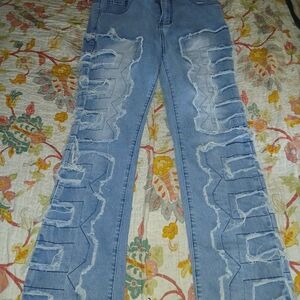Distressed Blue Women's Jeans